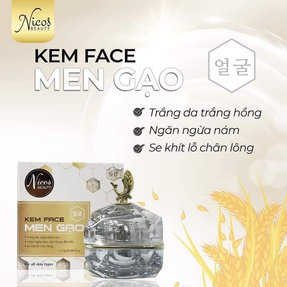 Kem face men gạo Nicos Beauty Thanh Nhi